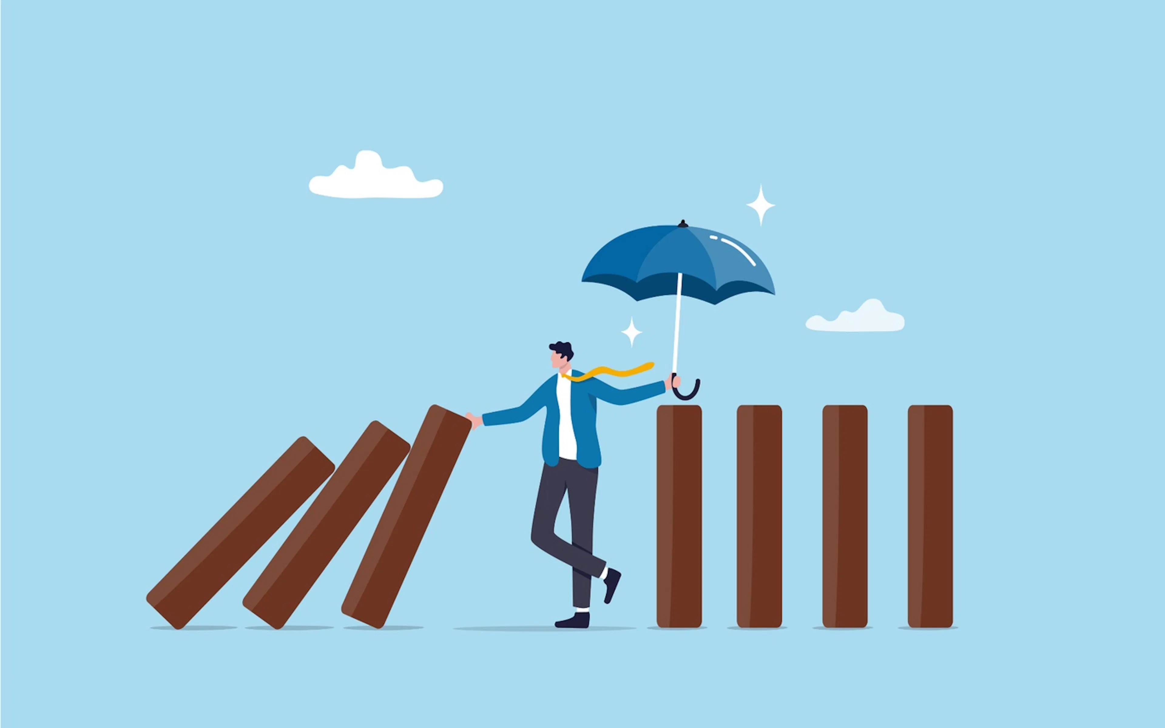 Control risk, stop domino effect, solution, crisis failure prevention