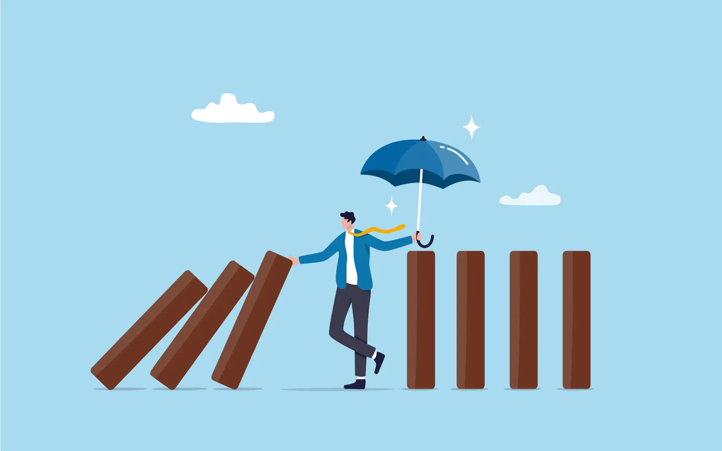 Control risk, stop domino effect, solution, crisis failure prevention