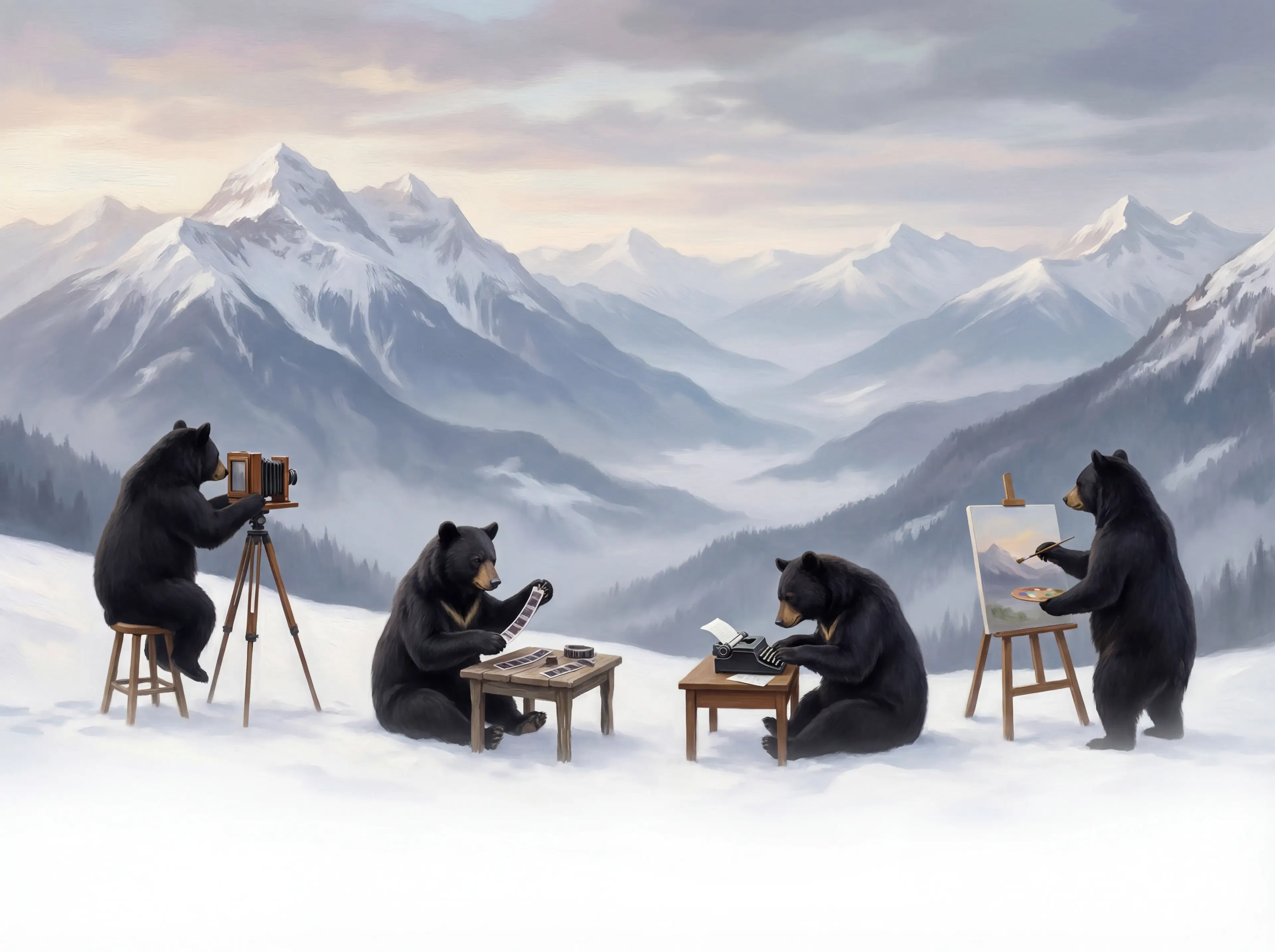 Kreativni radni prostor s prijenosnim računalom i kamerom