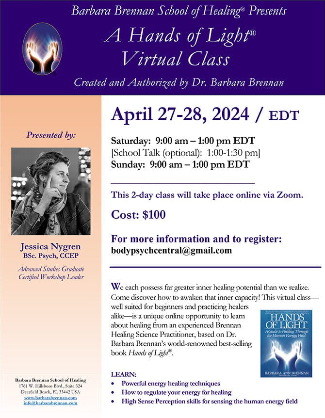 Hands of Light Virtual Class, April 27-28, 2024