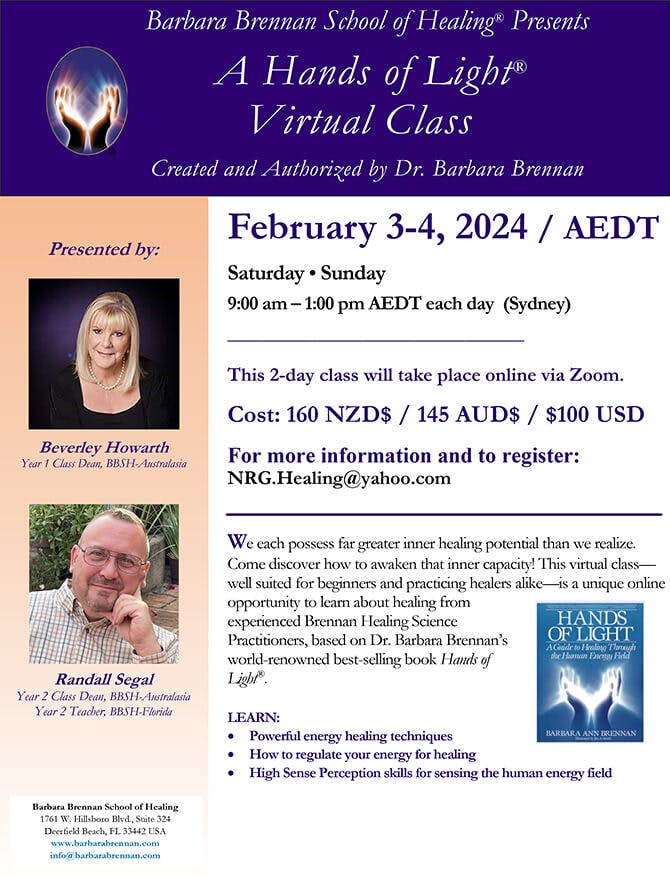 Hands of Light Virtual Class, February 3-4, 2024