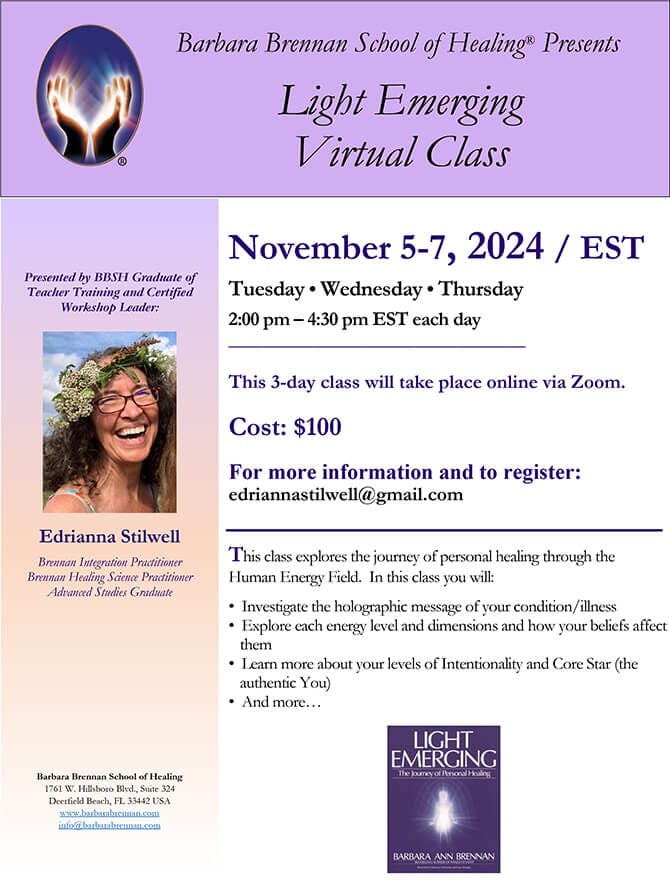Light Emerging Virtual Class, November 5-7, 2024
