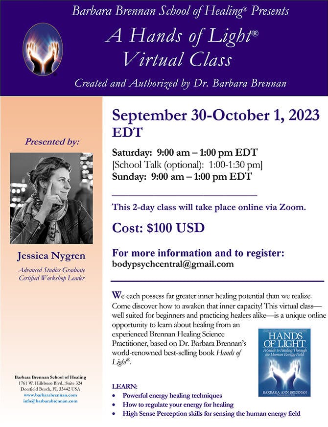 Hands of Light Virtual Class, September 30-October 1, 2023