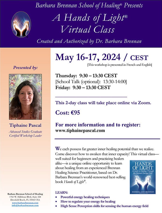 Hands of Light Virtual Class (en français), May 16-17