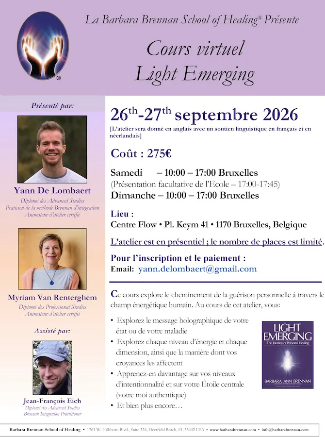Flyer for Light Emerging Workshop, Brussel, België, 26-27 September 2026
