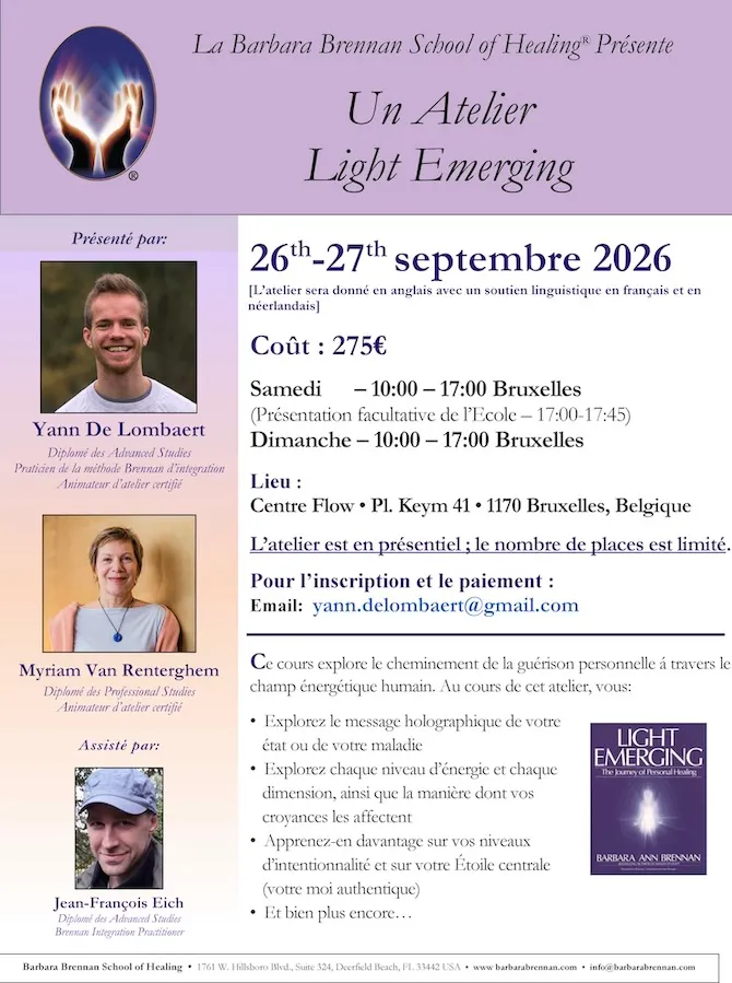 Flyer for Light Emerging Workshop, Brussels, Belgium, September 26-27, 2026