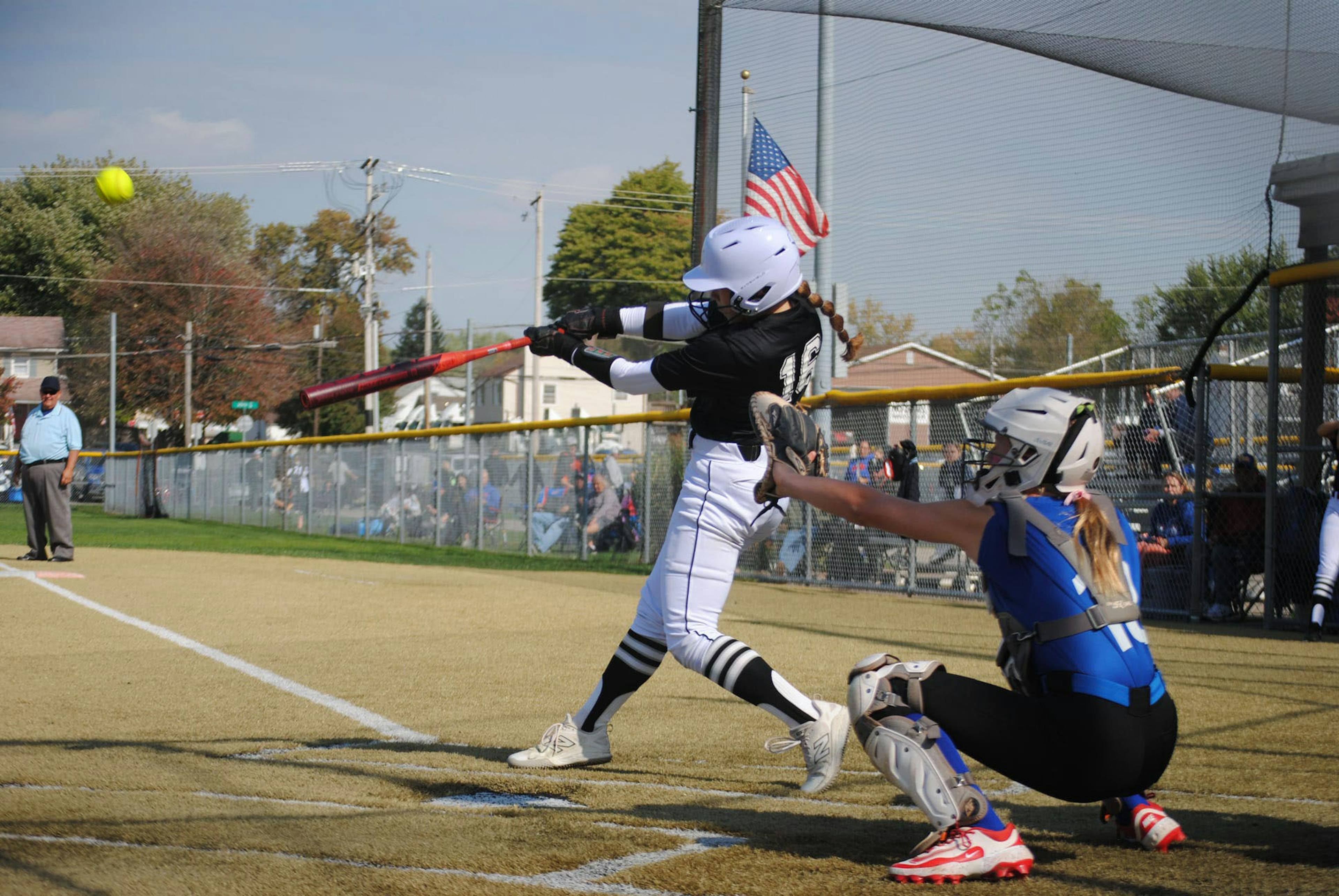 Brynnley hitting a homer