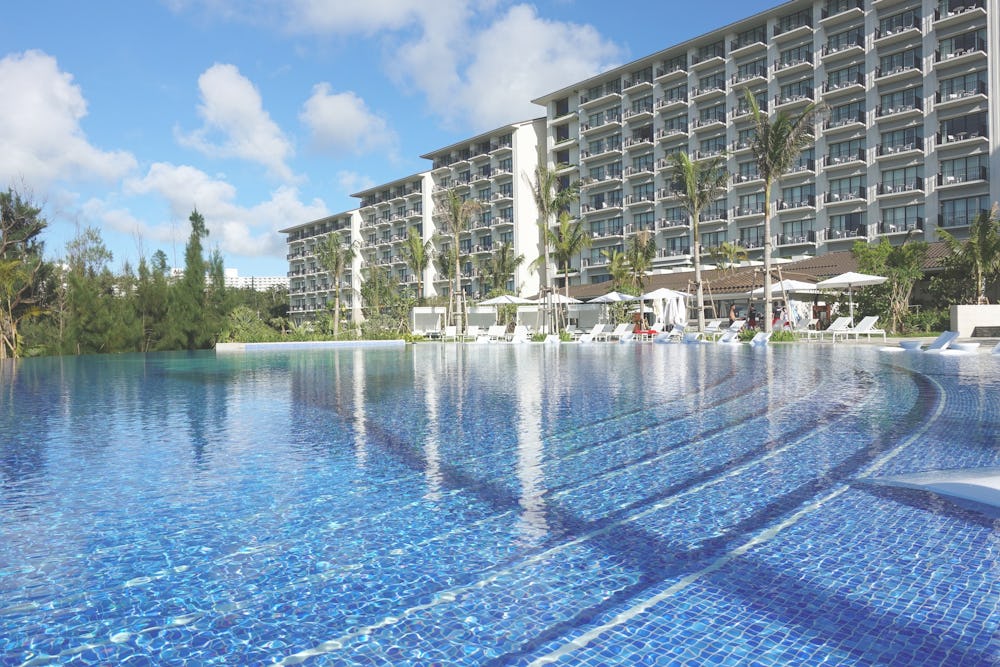 Resort's signature Orchid pool