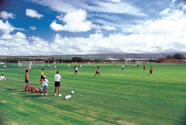 Players using Waipi‘o Peninsula Soccer Complex