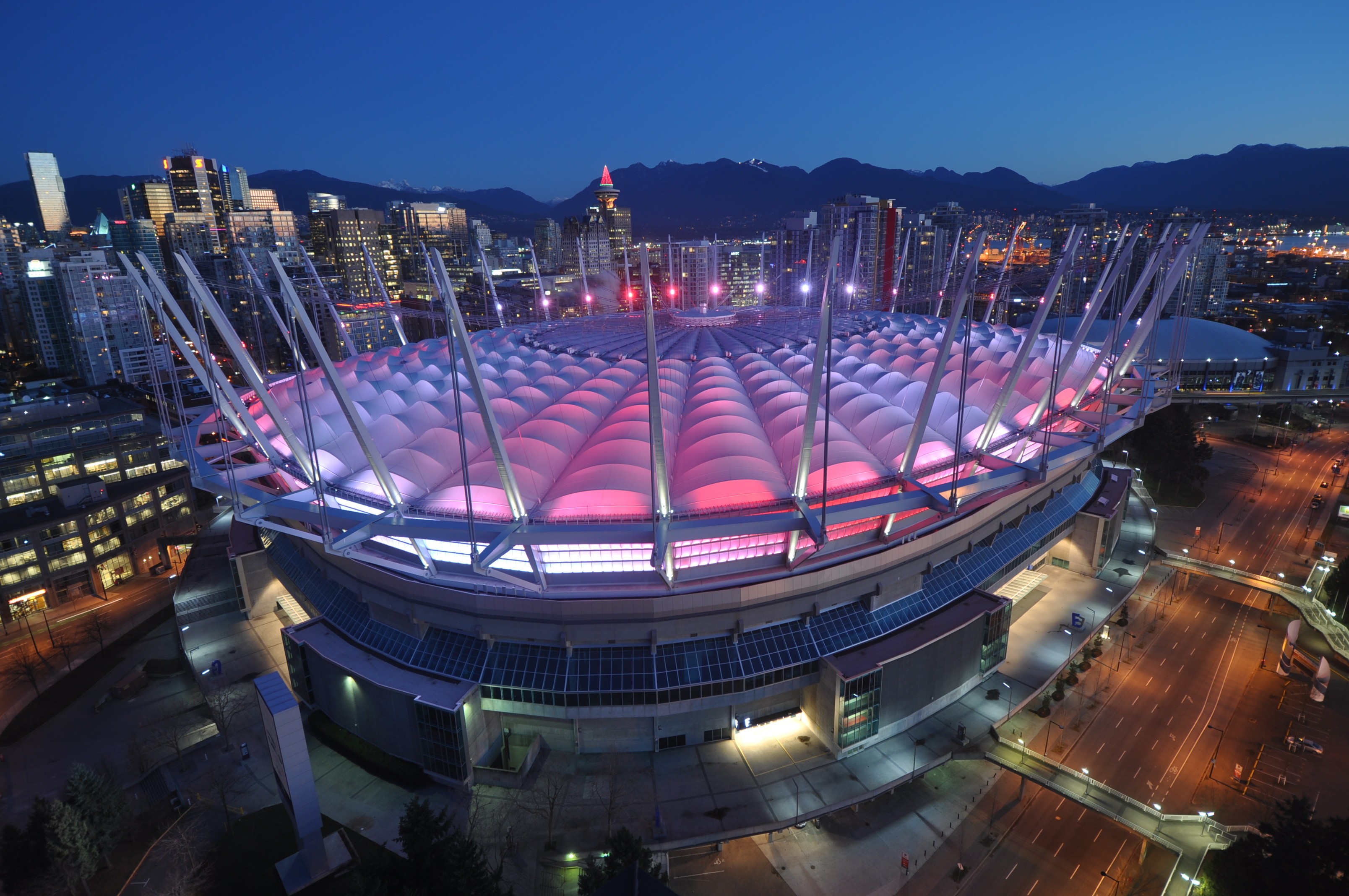BC Place lights up for Amyloidosis Awareness Month BC Place