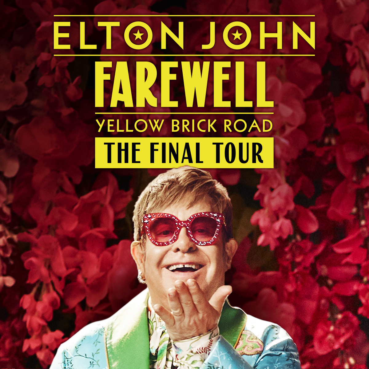 elton john album cover flowery