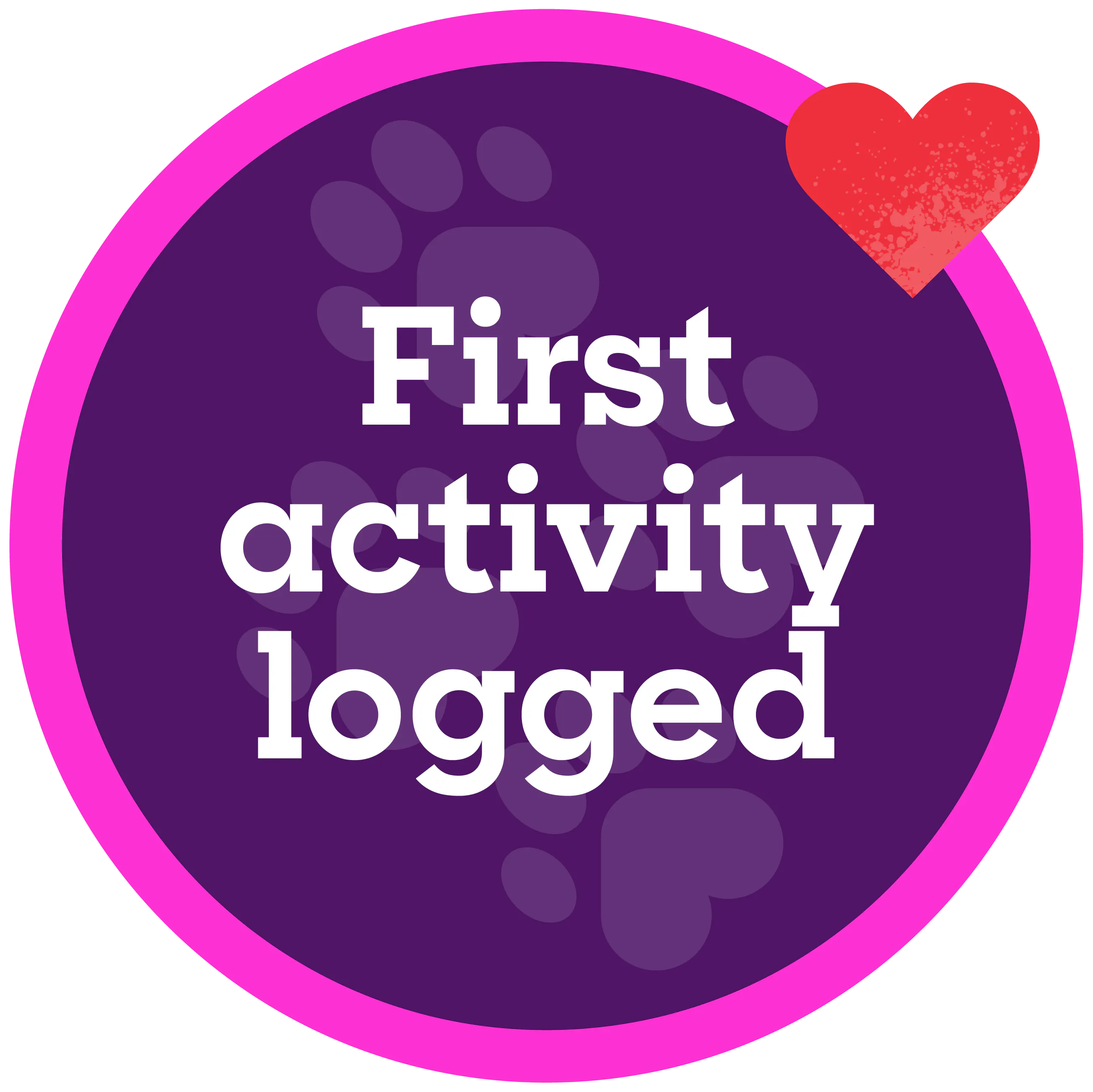 First activity logged badge