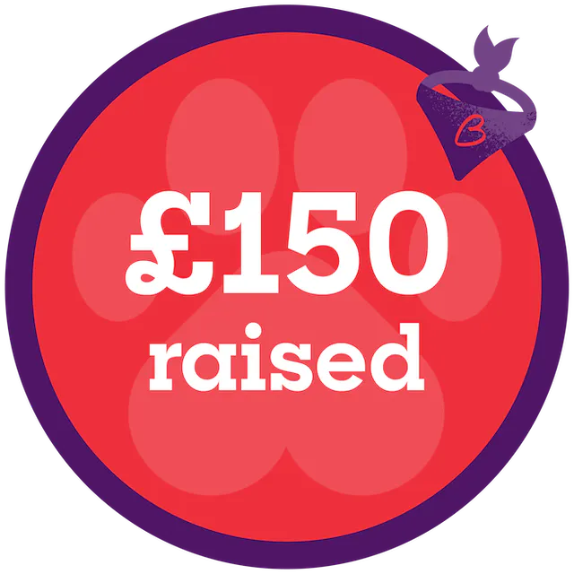 £150 raised badge