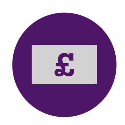 money icon of pound note