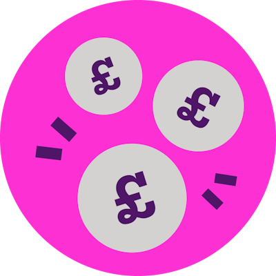 money icon of pound currency symbols.