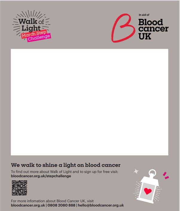 Screenshot of Walk of Light Step Challenge poster template