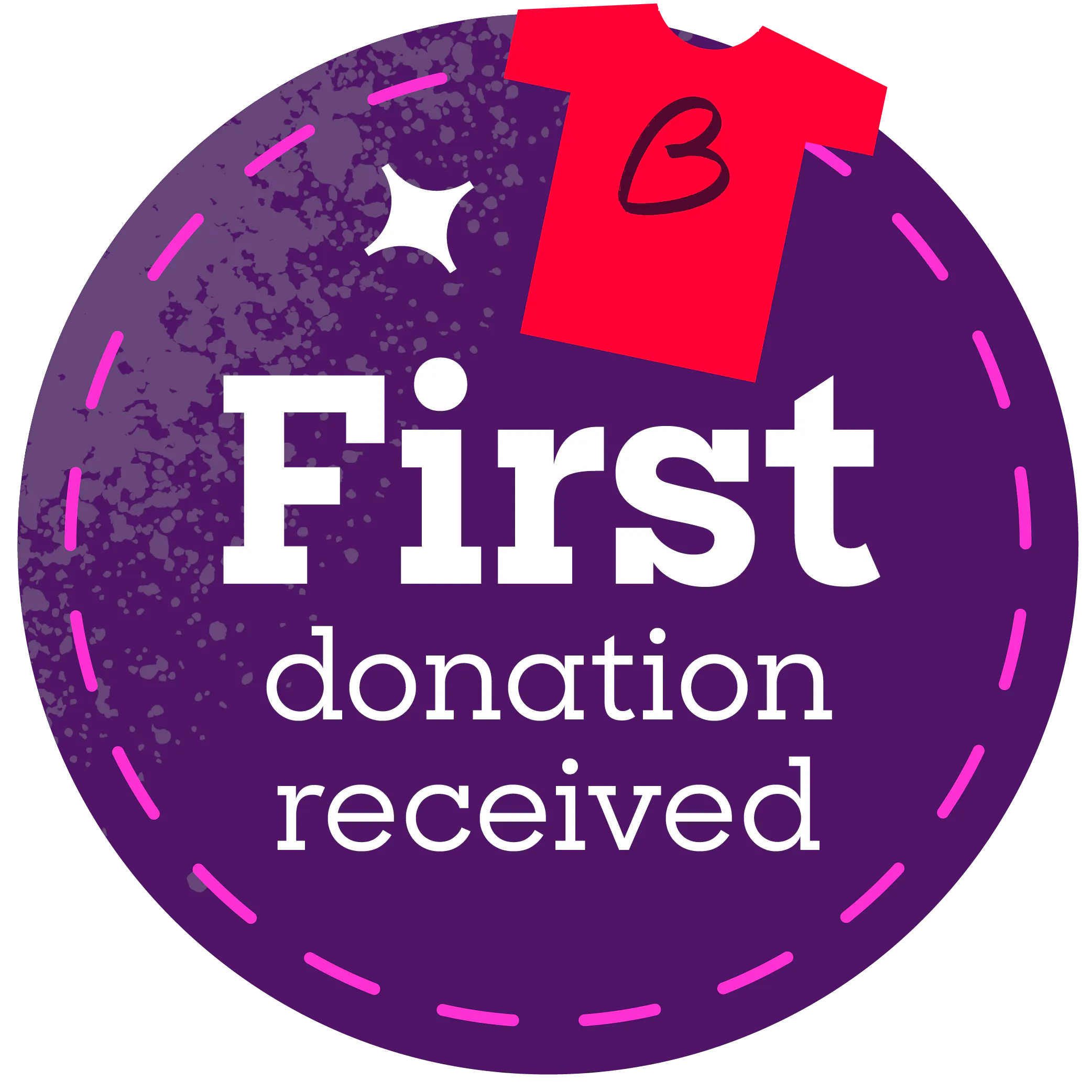 First donation badge.