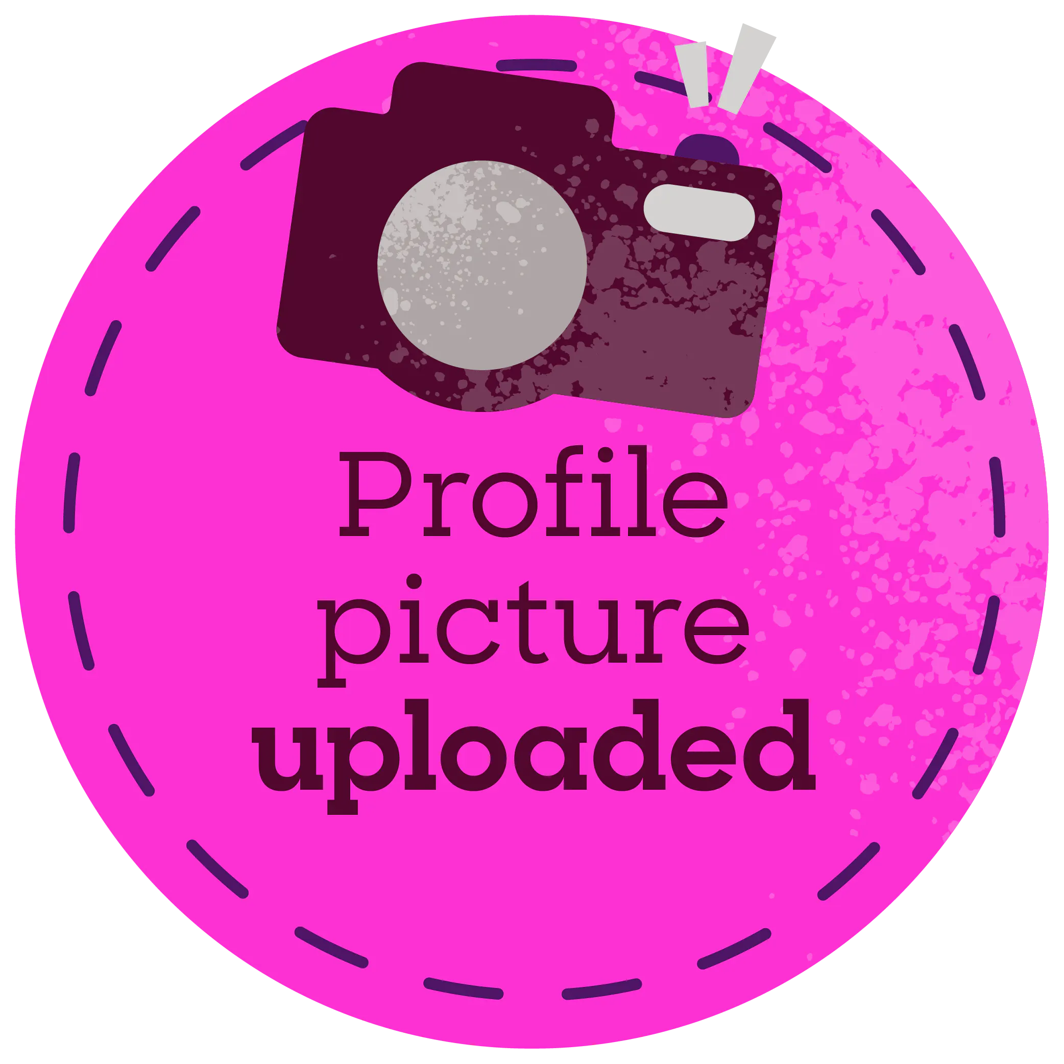 Profile picture updated badge.