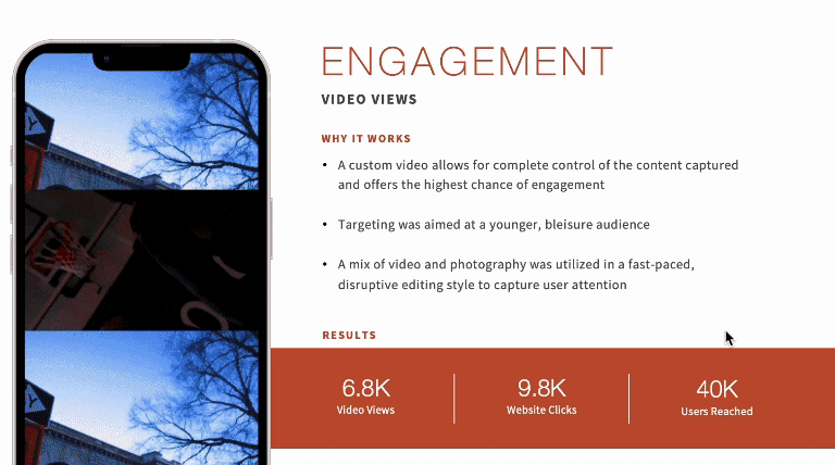 example of an video engagement ad