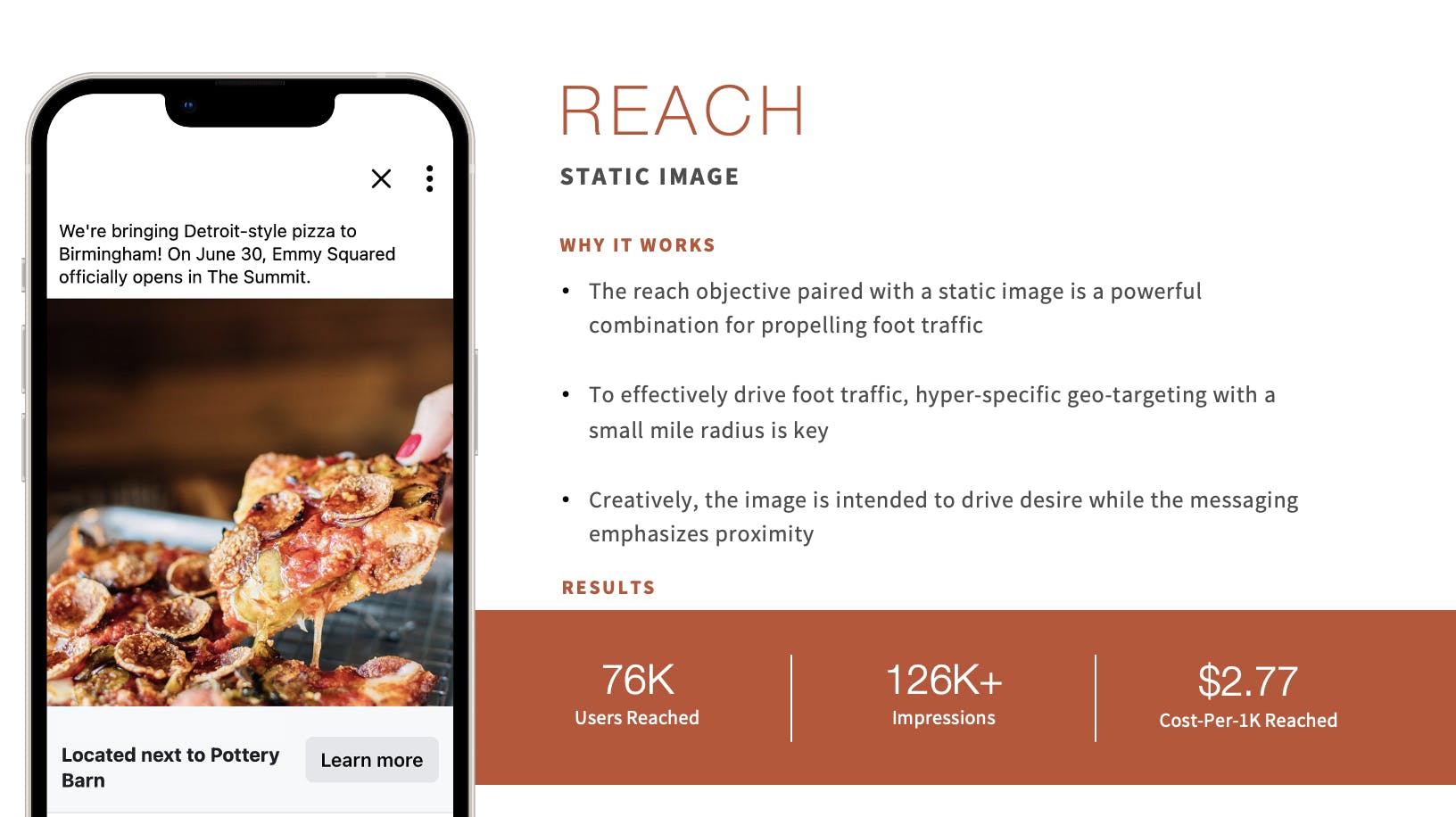 example of static image reach ad