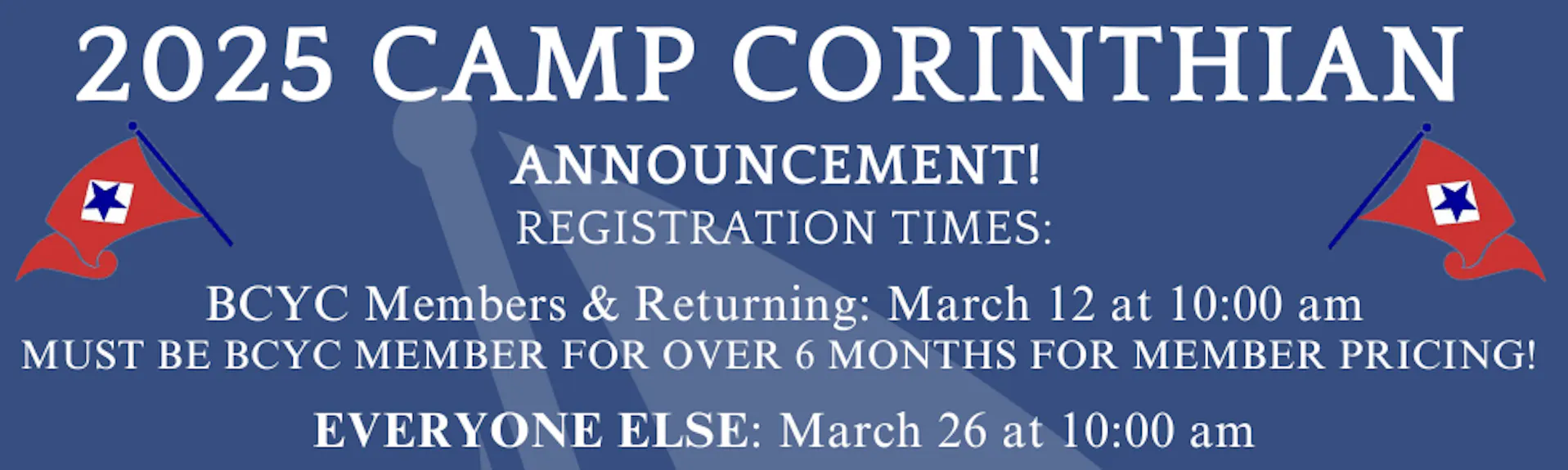 2025 SUMMER CAMP CORINTHIAN ANNOUNCEMENT