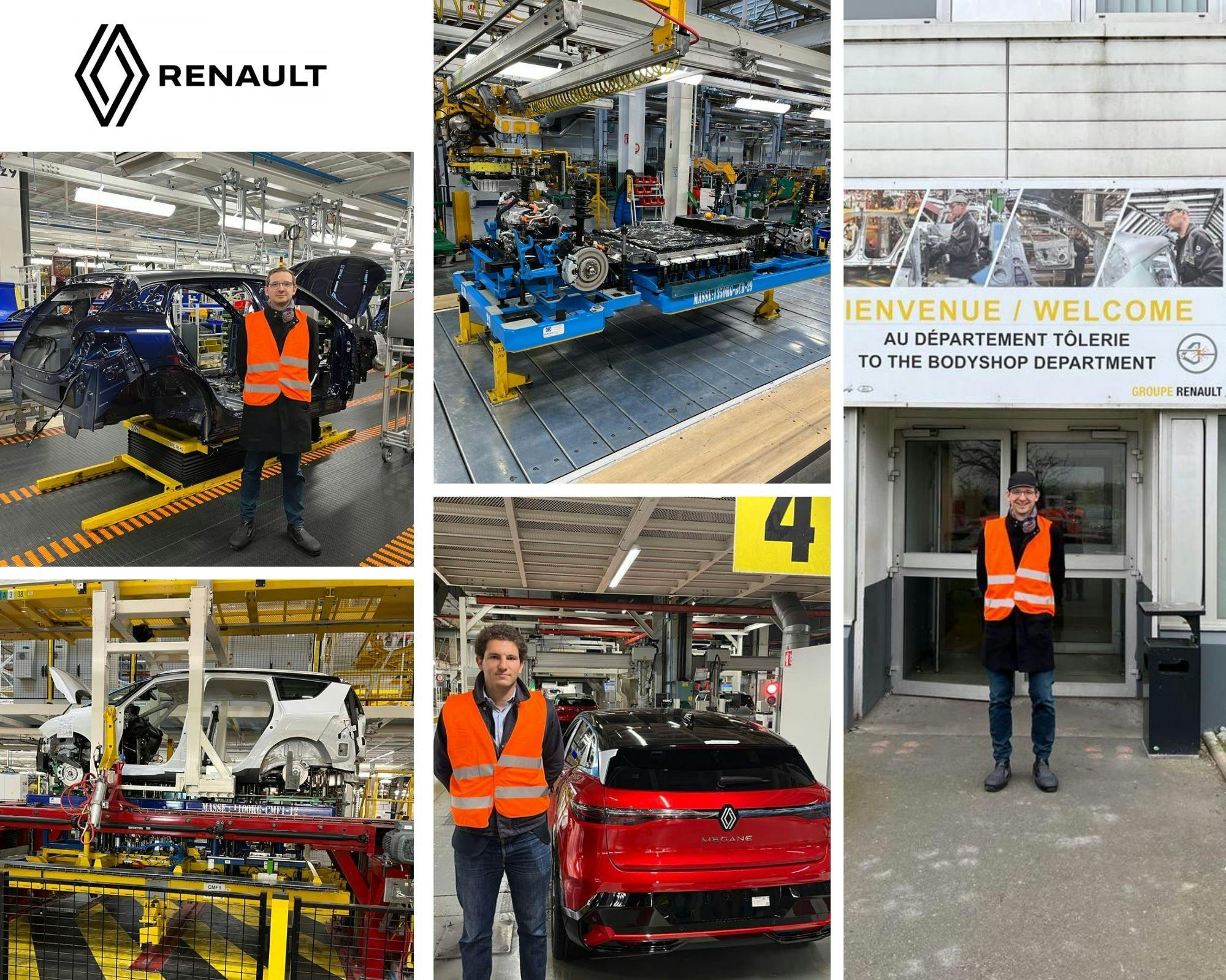 visite de l'usine Renault à Douai par Maxime et Aymeric