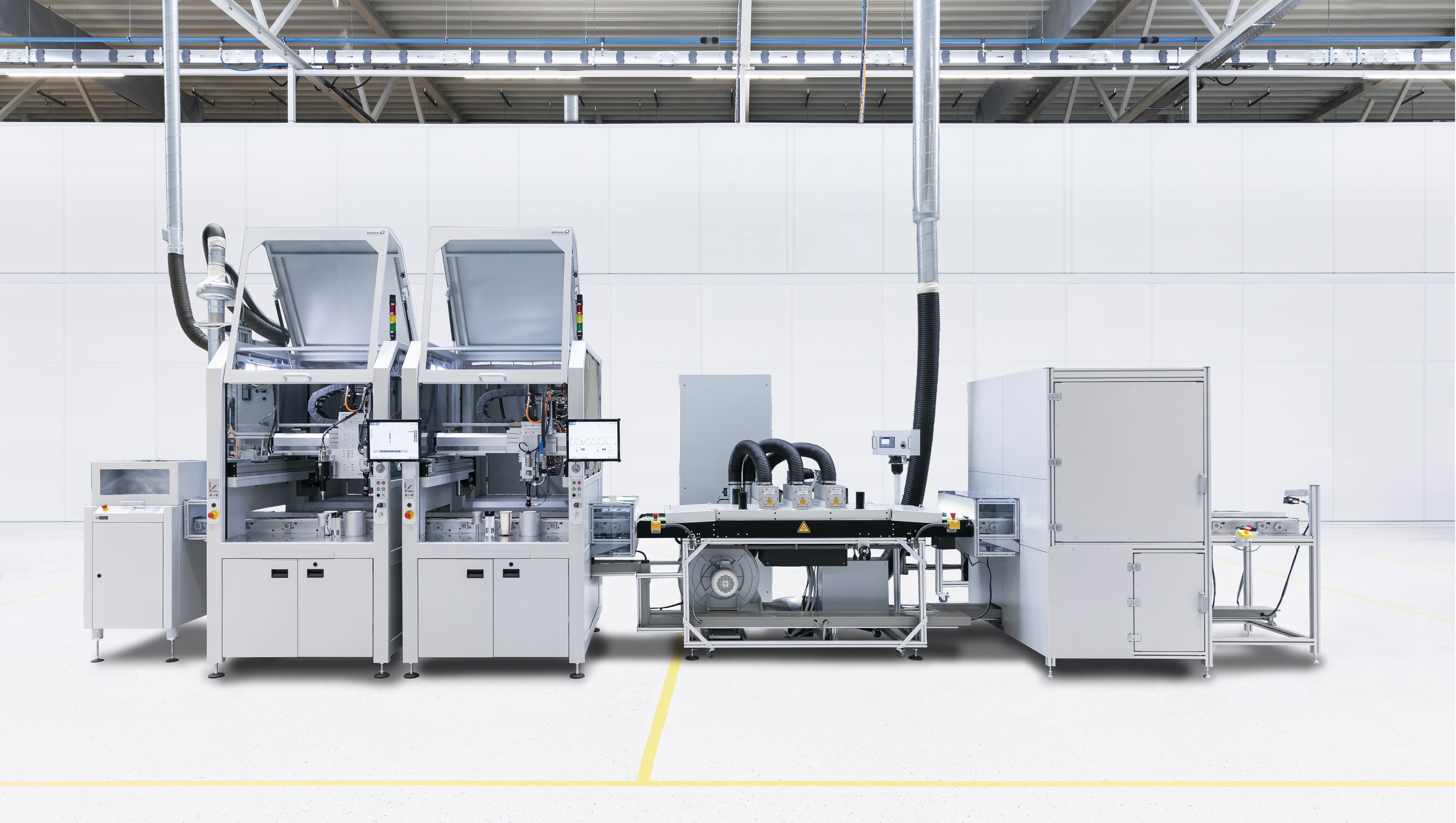 CIPG liquid sealing of cell module controllers with plasma, dispensng and UV curing