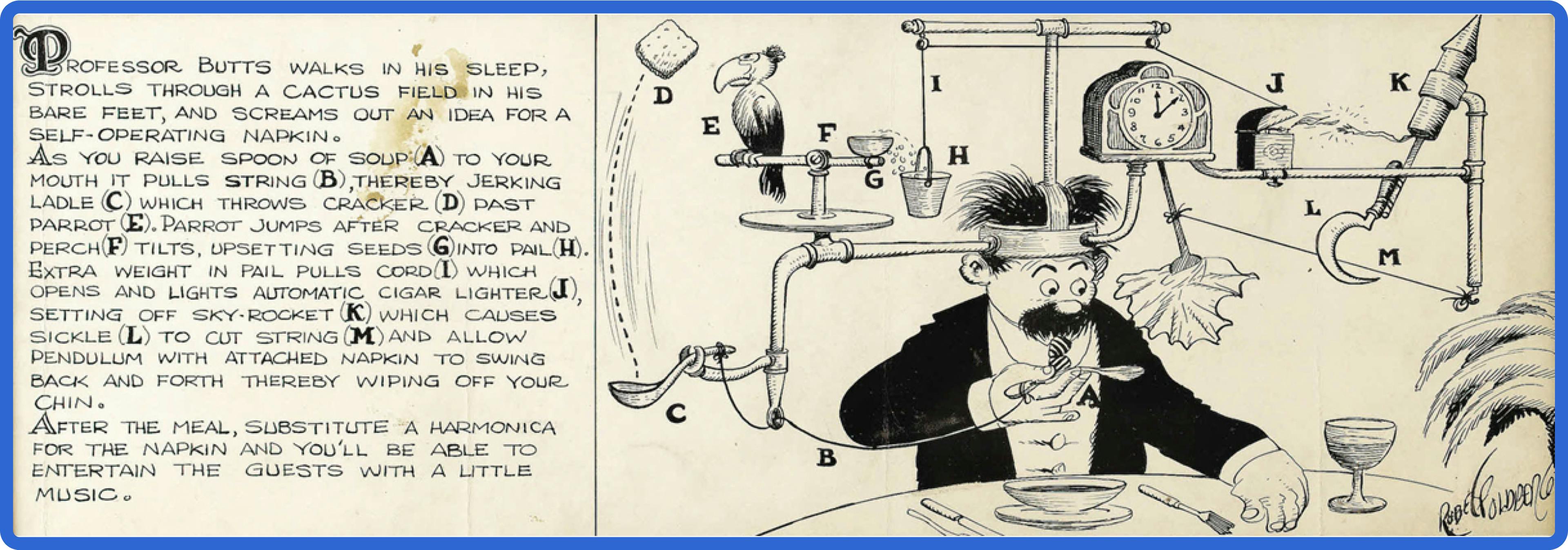 disegno rube goldberg machine