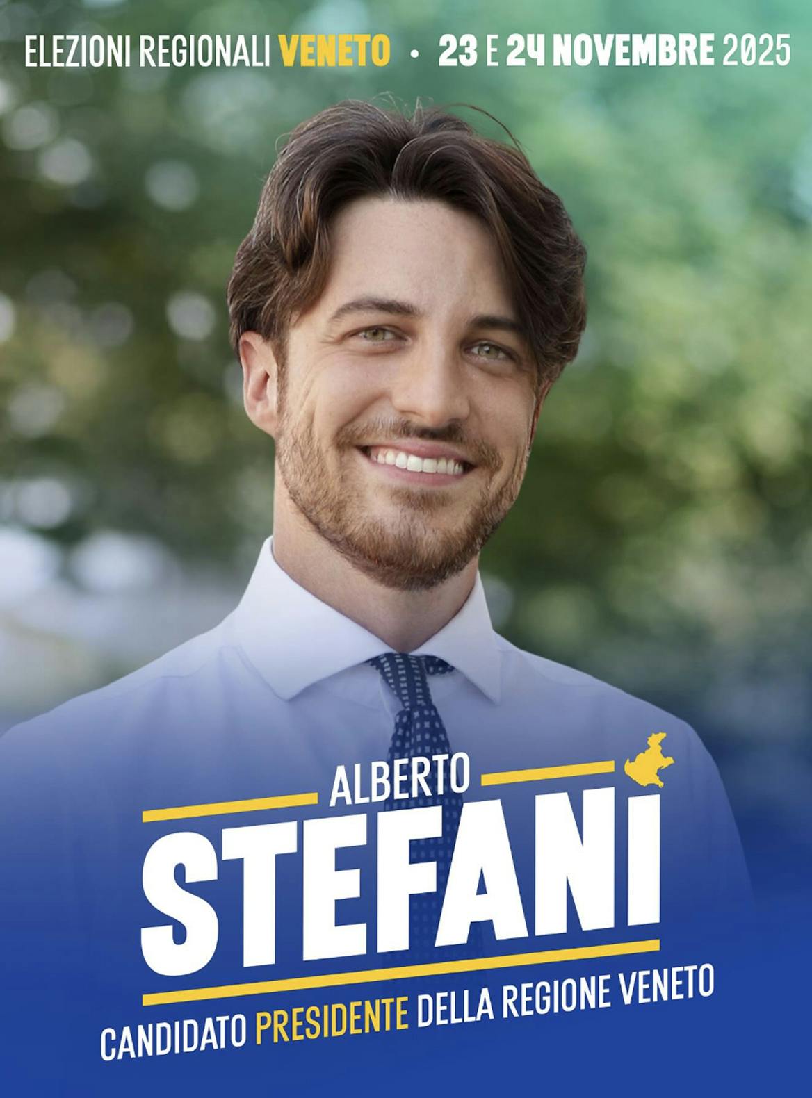 Manifesto elettorale Alberto Stefani