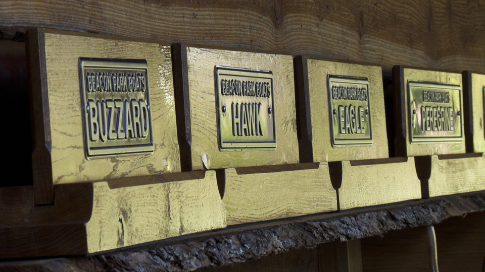 nametags of beacon park boats' fleet of canal boats