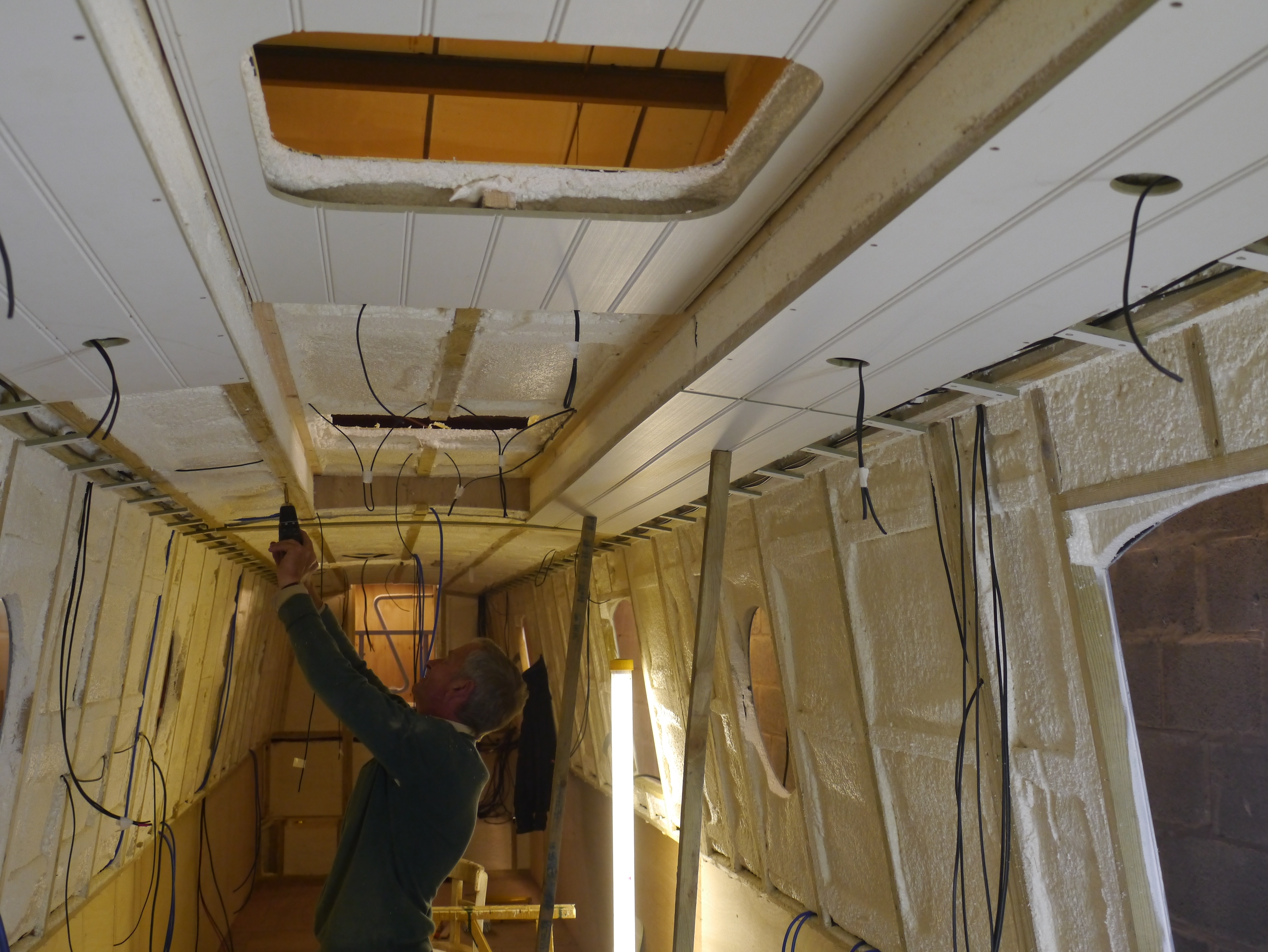 wiring the interior shell of beacon park boat hawk