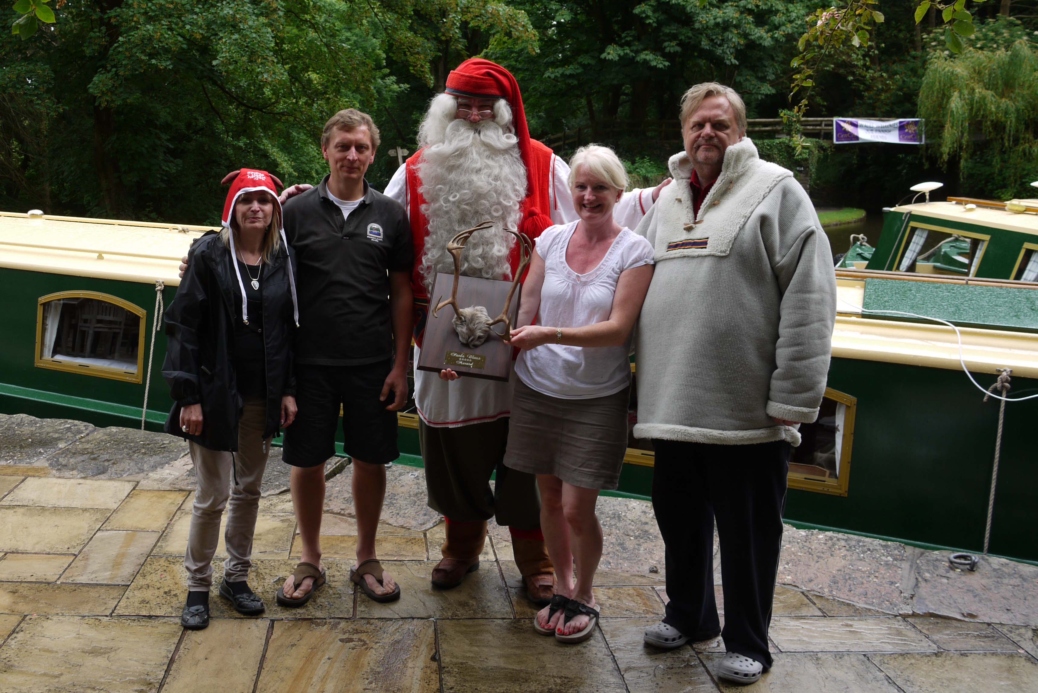 santa claus visiting beacon park boats