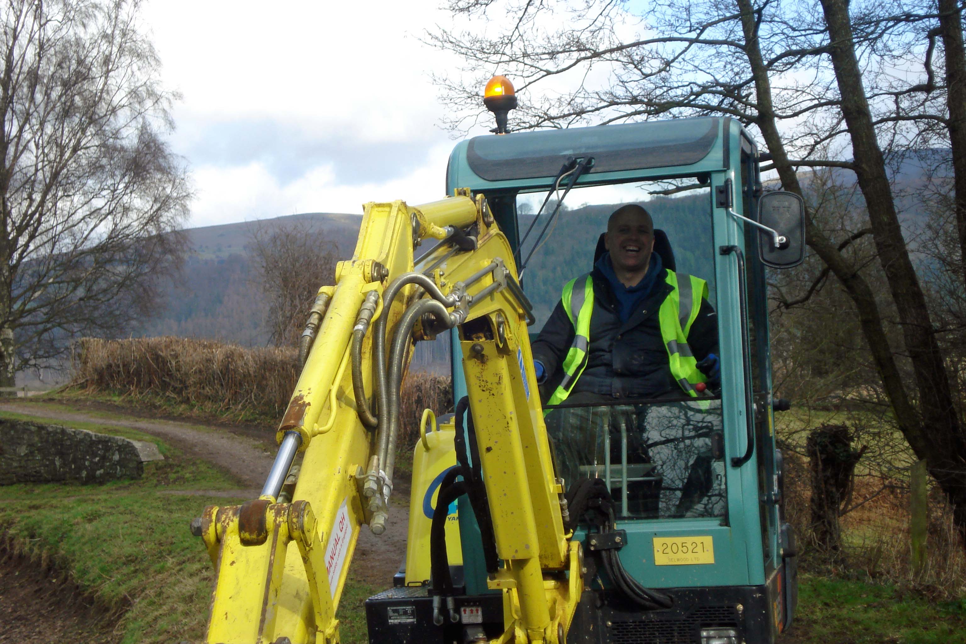 Chris Burroughs, part of Canal & River Trust's team working on the Mon & Brec Canal 
