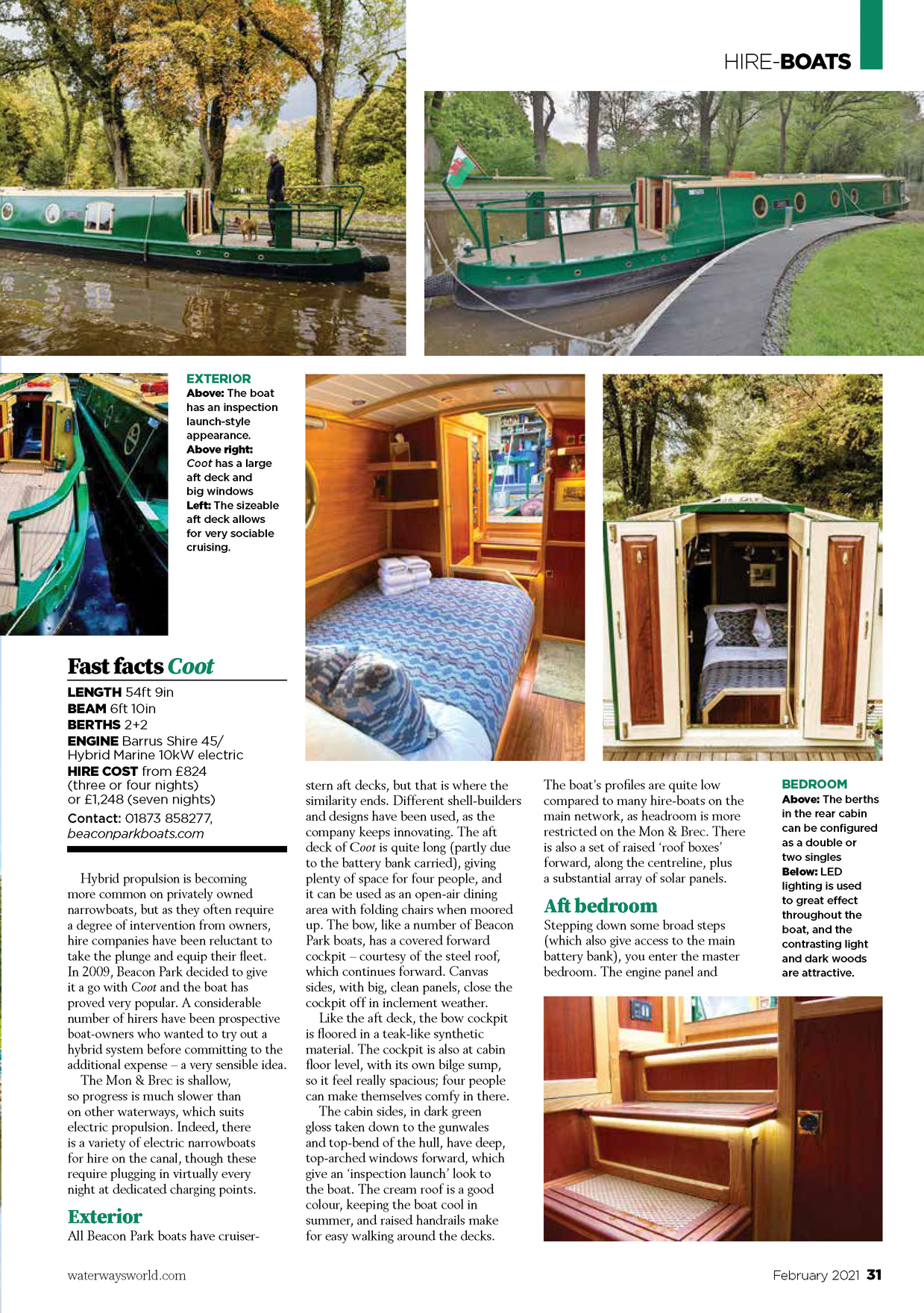article featuring beacon park boats from waterways world magazine