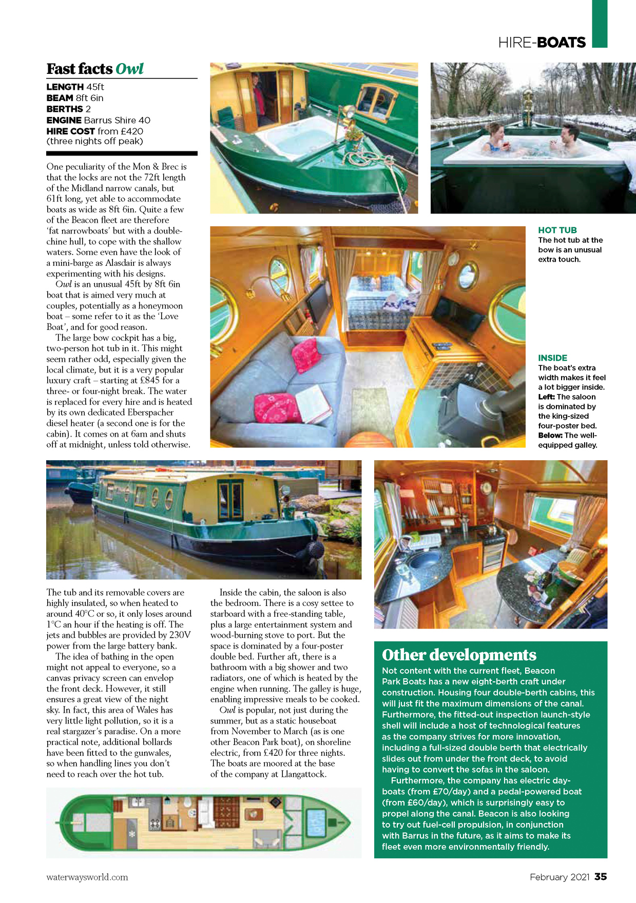 article featuring beacon park boats from waterways world magazine