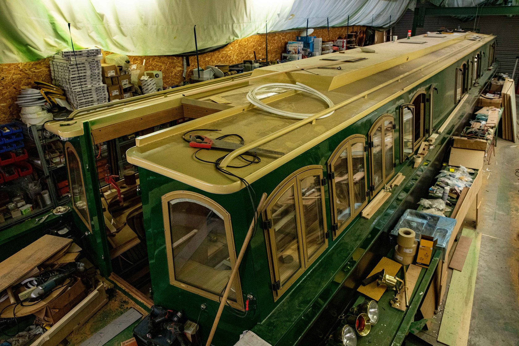 a beacon park boat in construction