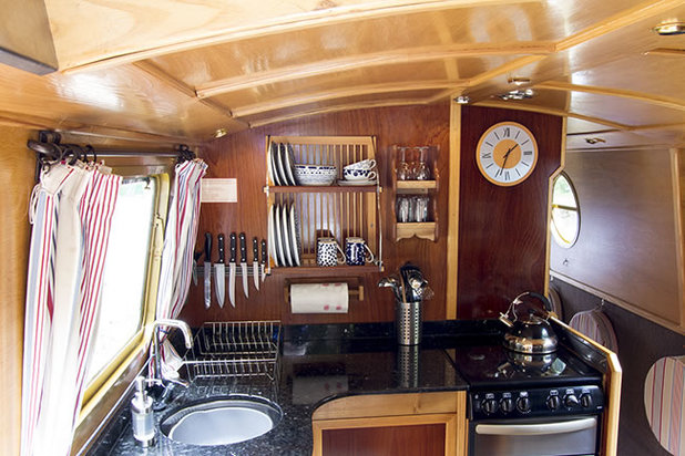kitchen interior of a beacon park boat