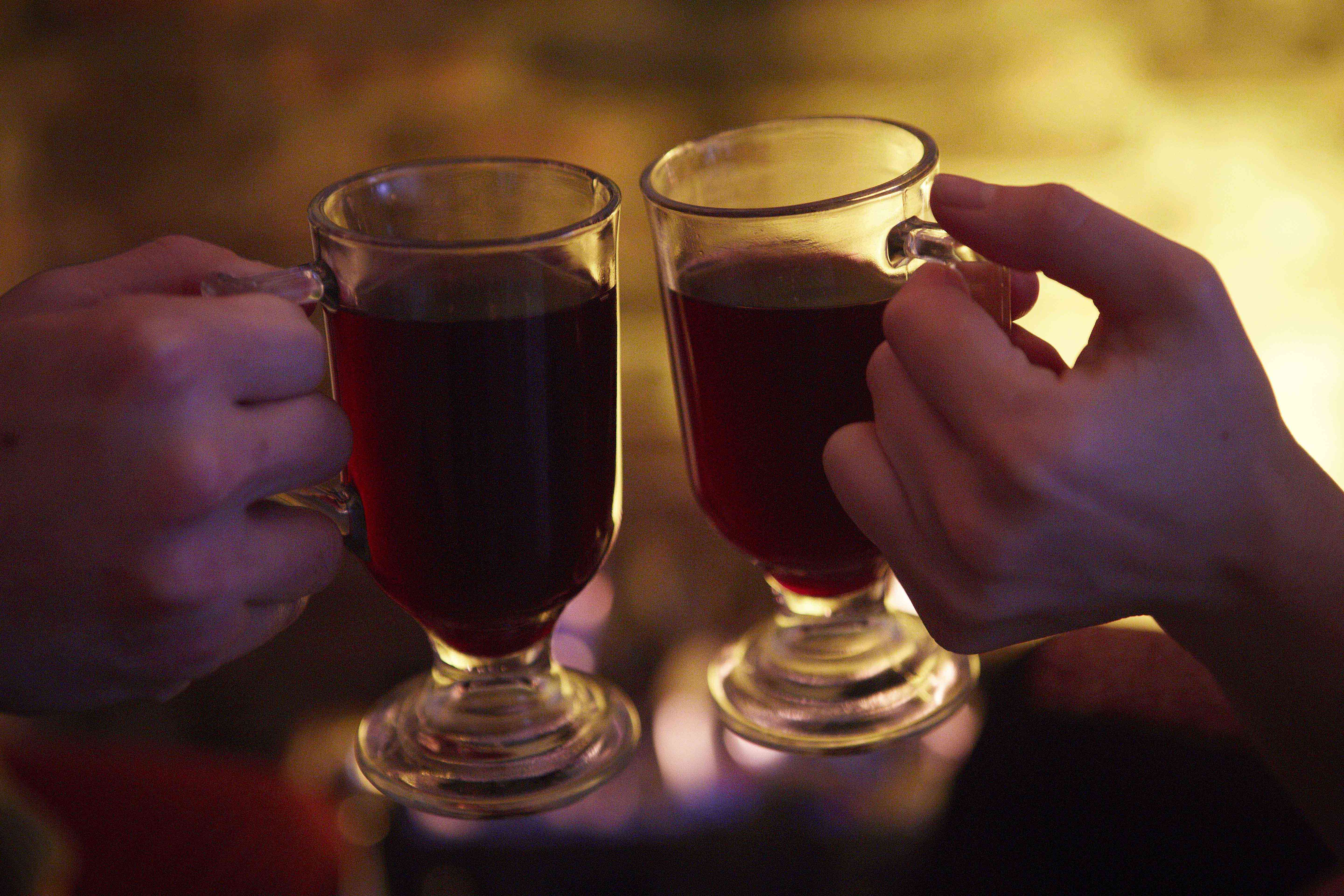 couple enjoying a drink