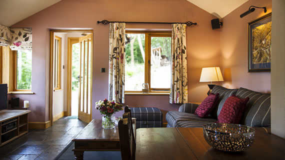living room of incline cottage