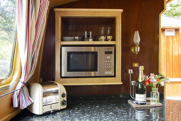 kitchen interior of a beacon park boat
