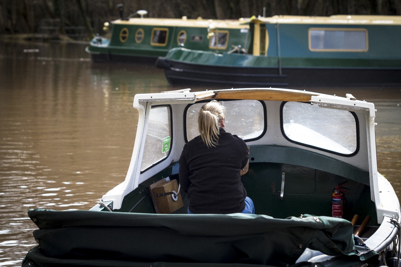 a beacon park day boat alongside their narrowboats