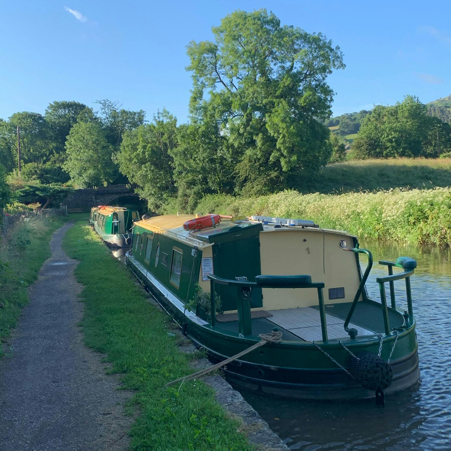 Canal boats line up ready for handover day.