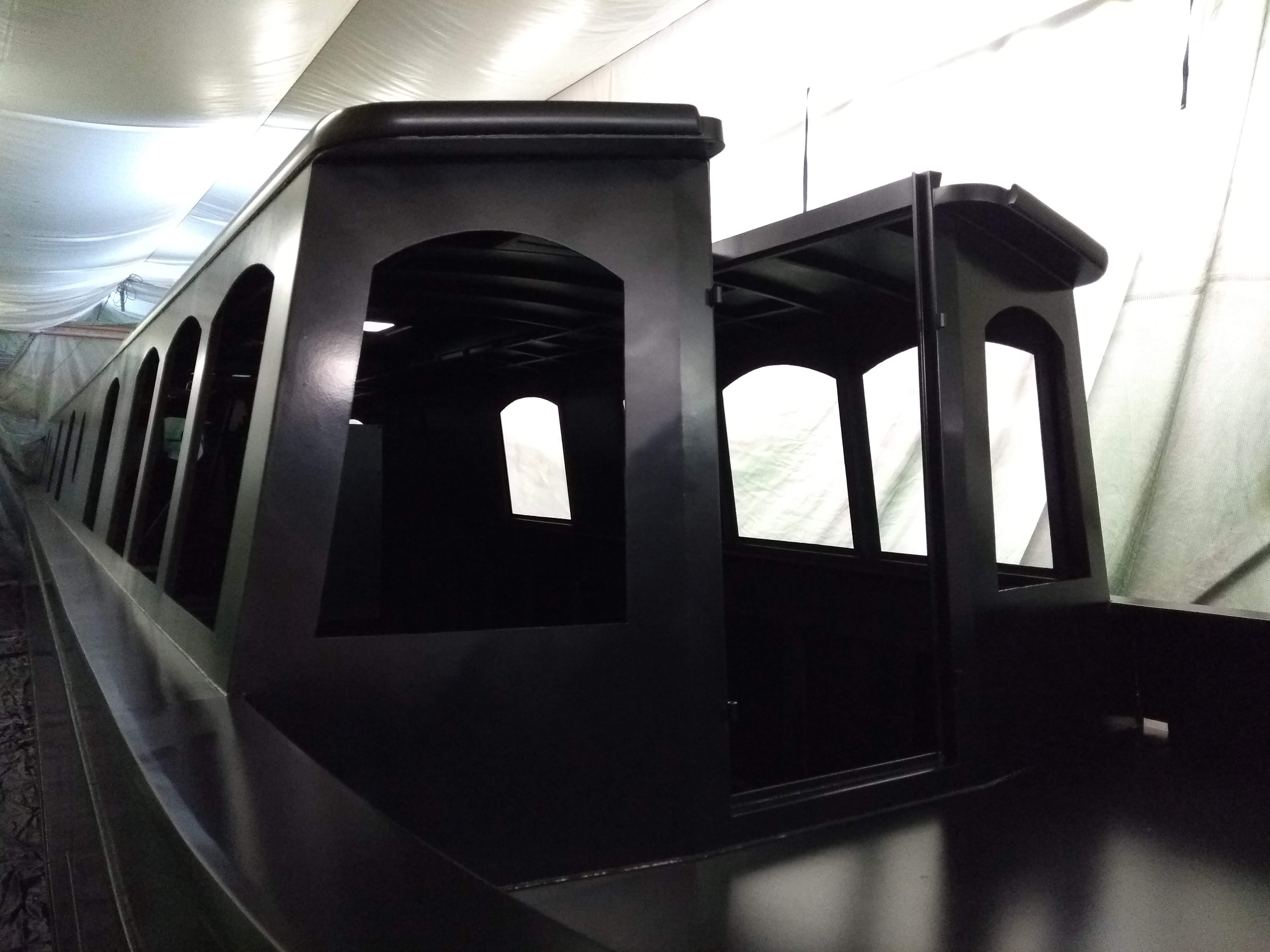 the steel shell of beacon park boat falcon