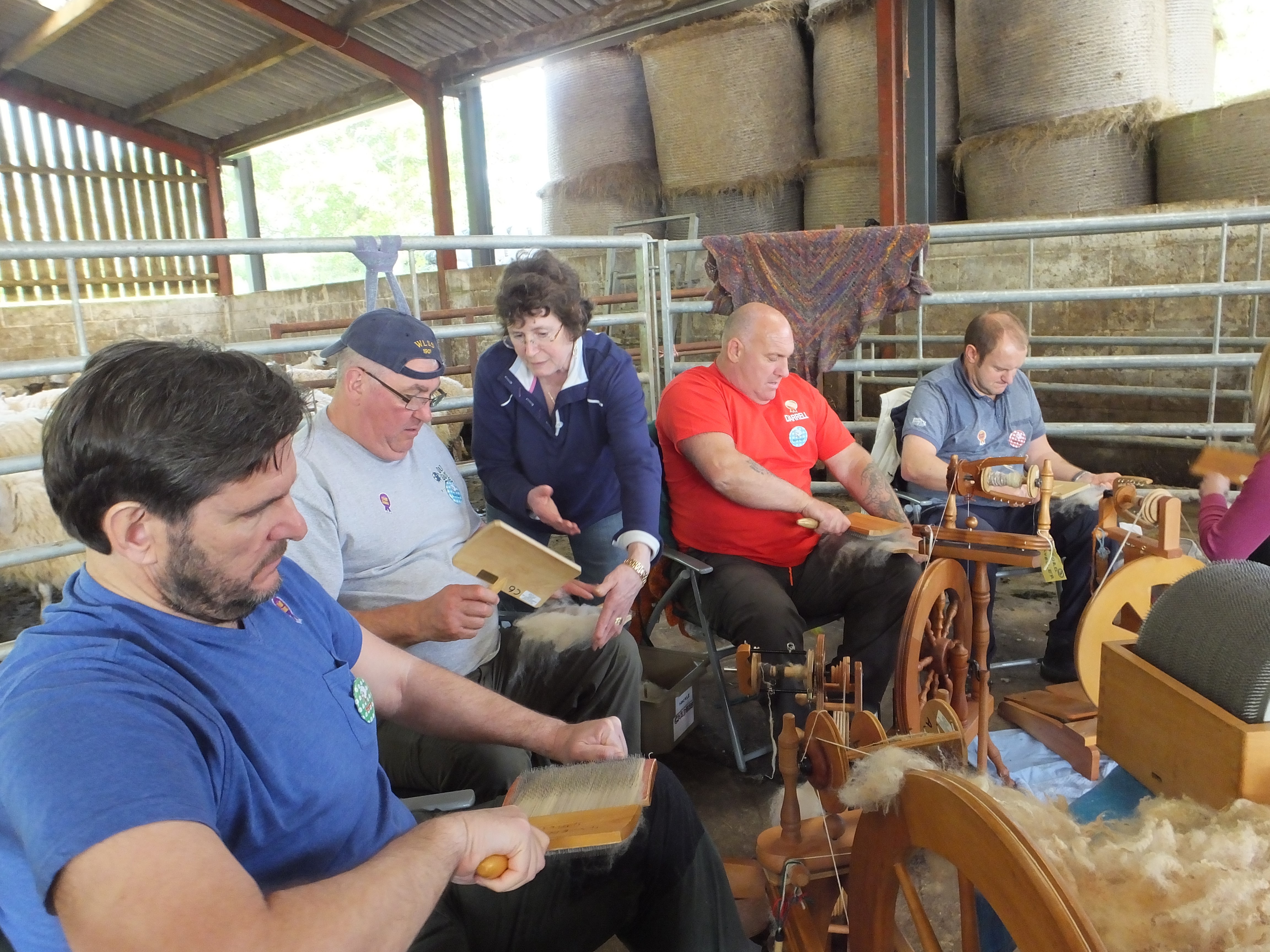 carding and spinning wool