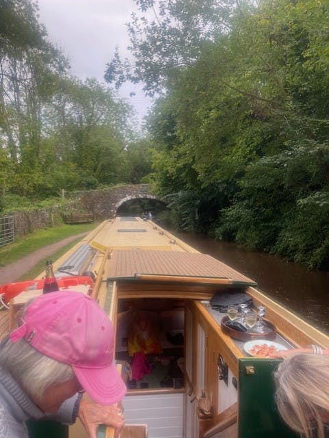 a beacon park boat on the mon and brec canal