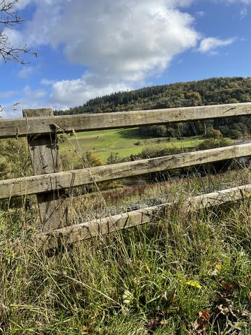 fence in the brecon beacons countryside