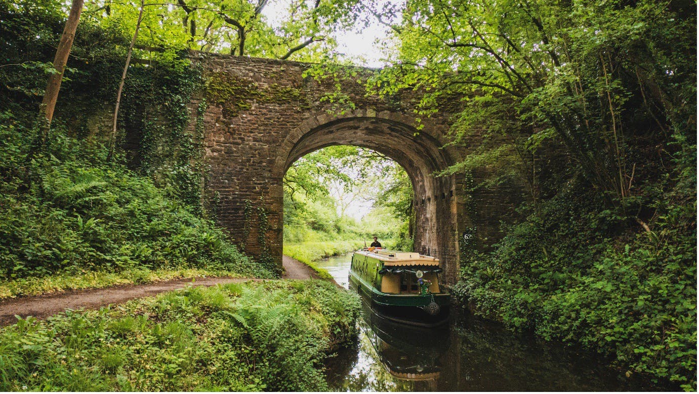 walking towpath along the mon and brec canal