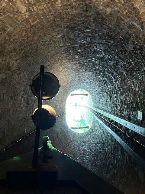 beacon park boat wren going through a tunnel on the mon and brec canal