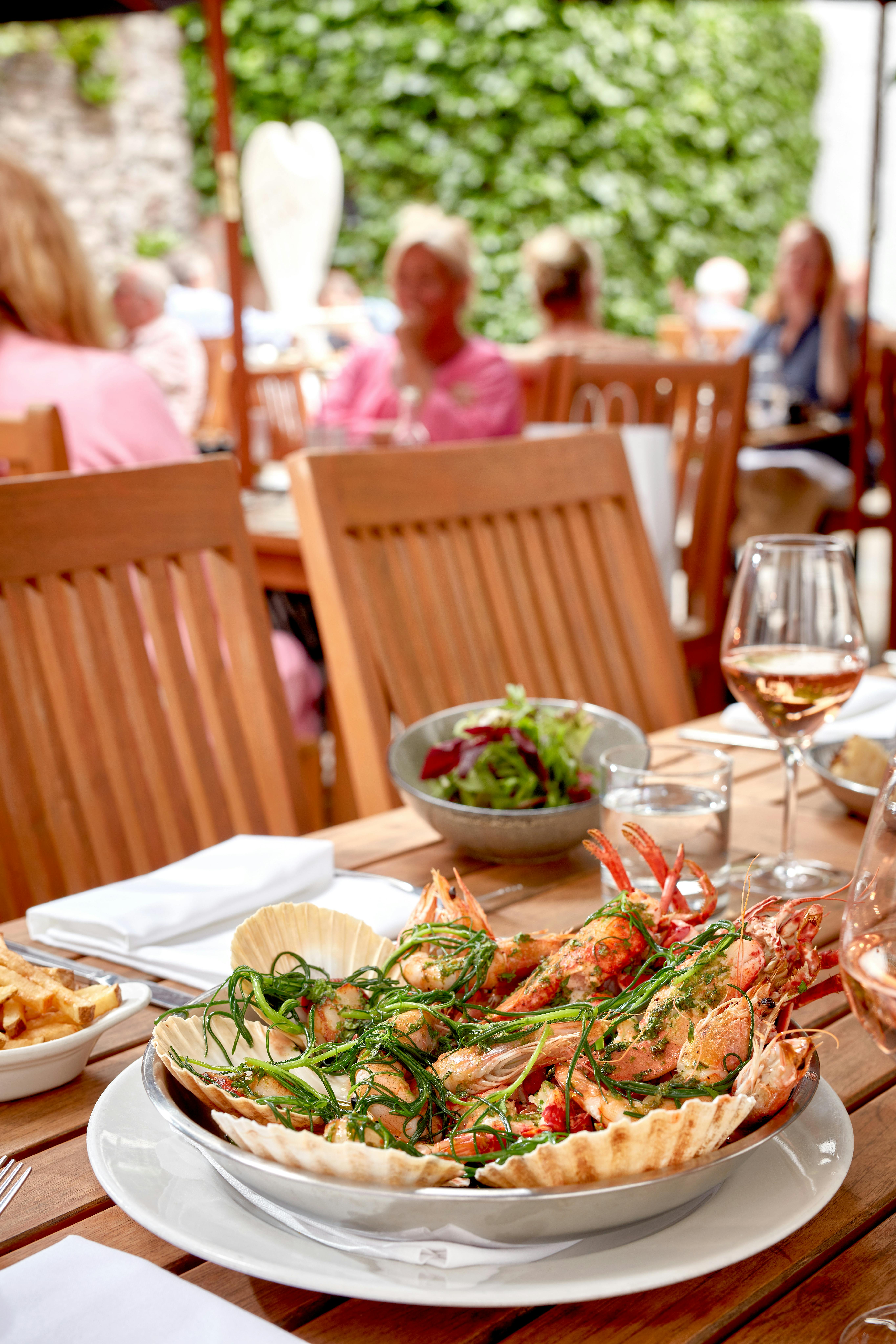 shellfish dish at the angel hotel in abergavenny