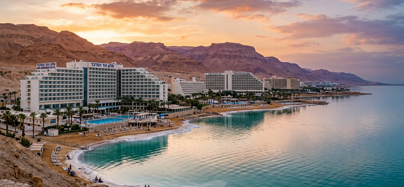 dead sea hotels - AI generated photo